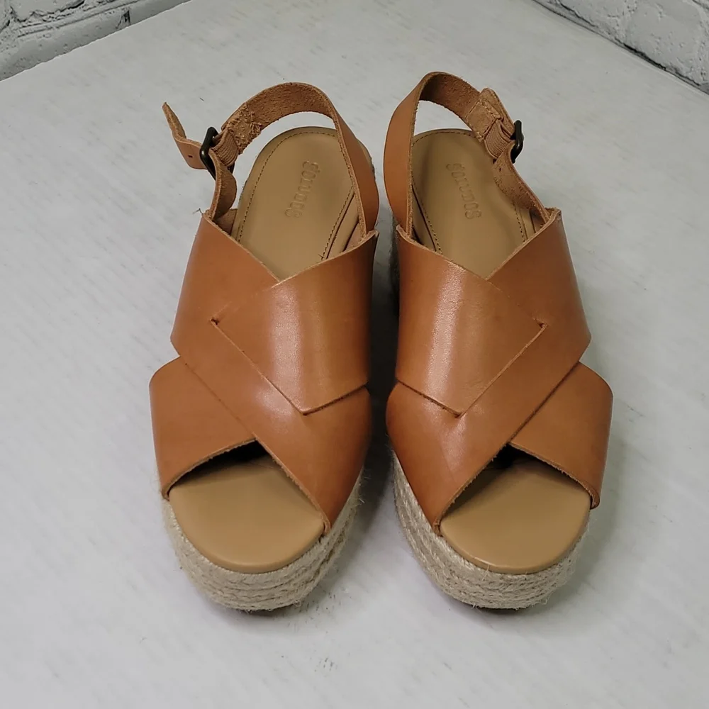 Soludos amalfi espadrille platform leather sandals